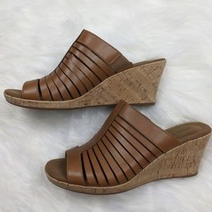 Rockport brown cork wedges
